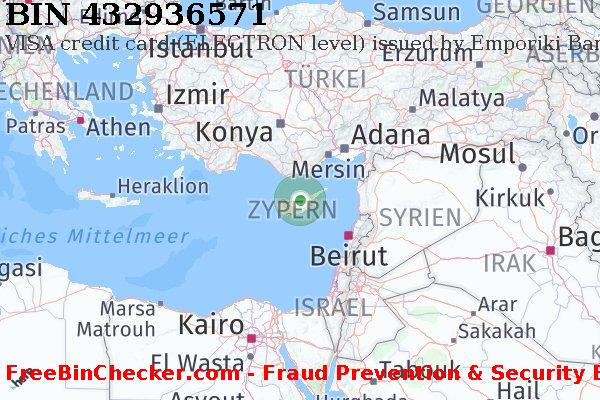 432936571 VISA credit Cyprus CY BIN-Liste