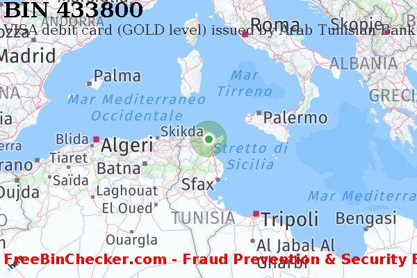 433800 VISA debit Tunisia TN Lista BIN