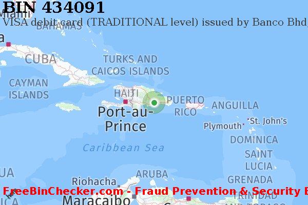434091 VISA debit Dominican Republic DO BIN Lijst