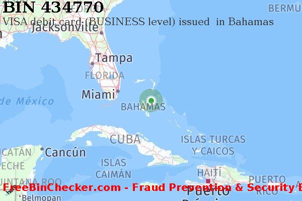 434770 VISA debit Bahamas BS Lista de BIN