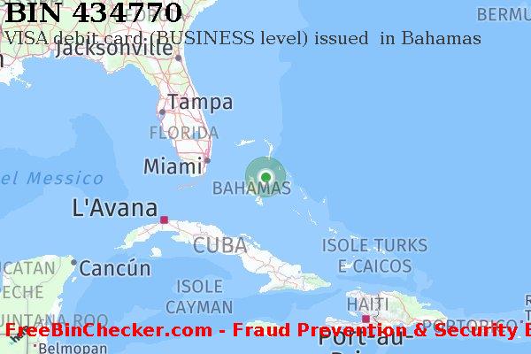 434770 VISA debit Bahamas BS Lista BIN
