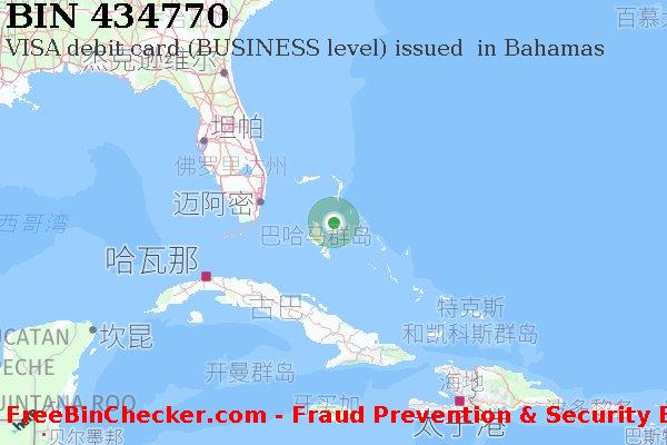 434770 VISA debit Bahamas BS BIN列表