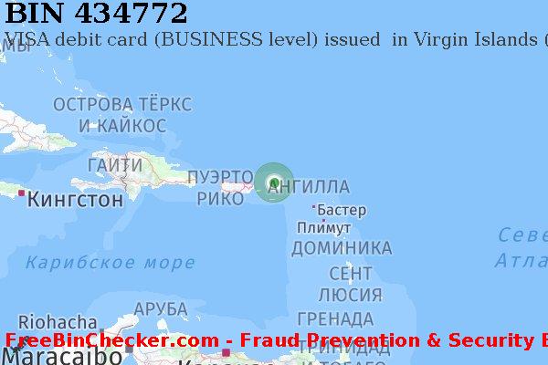 434772 VISA debit Virgin Islands (British) VG Список БИН