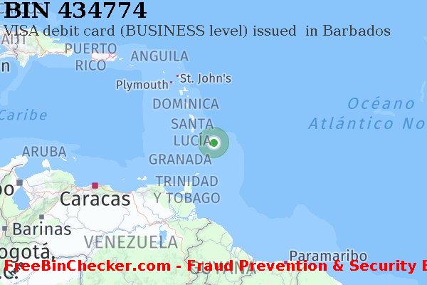 434774 VISA debit Barbados BB Lista de BIN