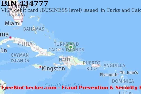 434777 VISA debit Turks and Caicos Islands TC BIN List