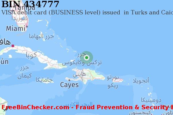 434777 VISA debit Turks and Caicos Islands TC قائمة BIN