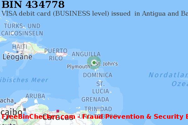 434778 VISA debit Antigua and Barbuda AG BIN-Liste