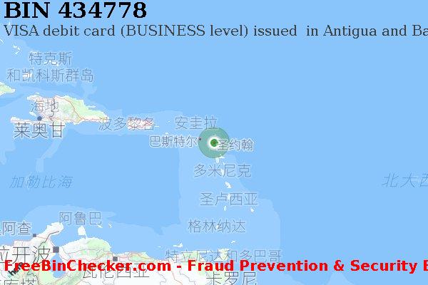 434778 VISA debit Antigua and Barbuda AG BIN列表