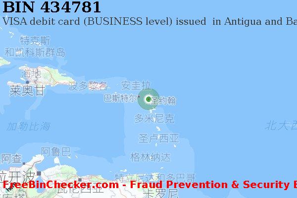 434781 VISA debit Antigua and Barbuda AG BIN列表