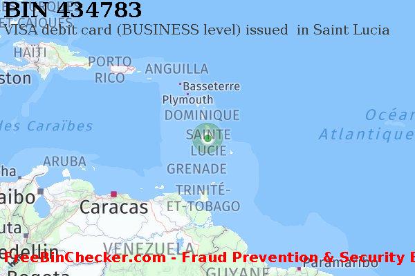 434783 VISA debit Saint Lucia LC BIN Liste 