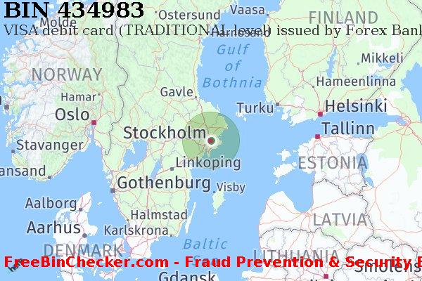 434983 VISA debit Sweden SE BIN List