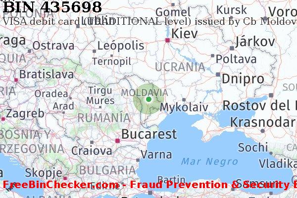 435698 VISA debit Moldova MD Lista de BIN