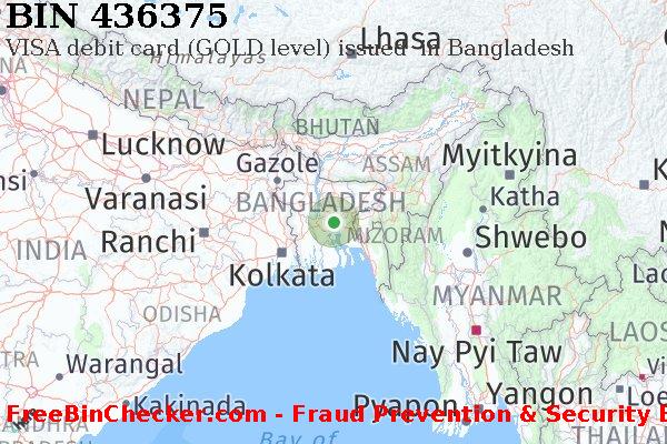 436375 VISA debit Bangladesh BD BIN Lijst