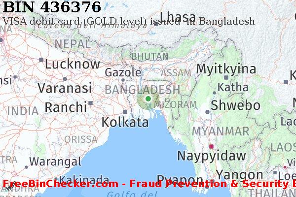 436376 VISA debit Bangladesh BD Lista BIN