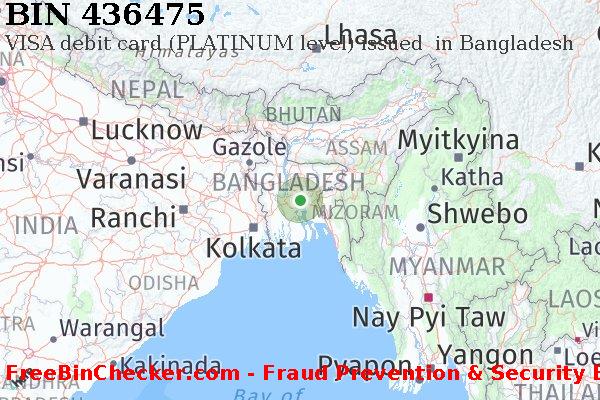 436475 VISA debit Bangladesh BD BIN Dhaftar