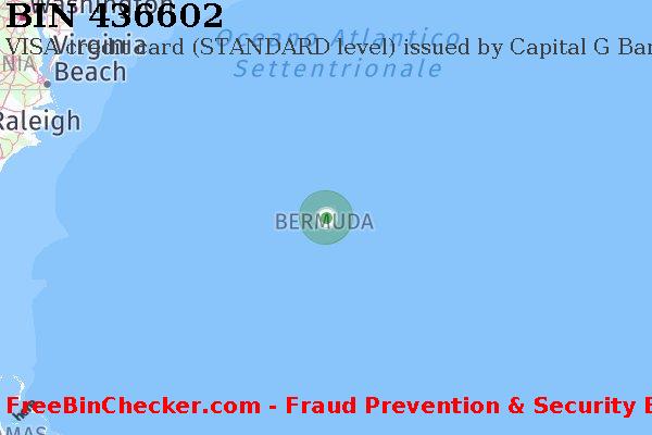 436602 VISA credit Bermuda BM Lista BIN