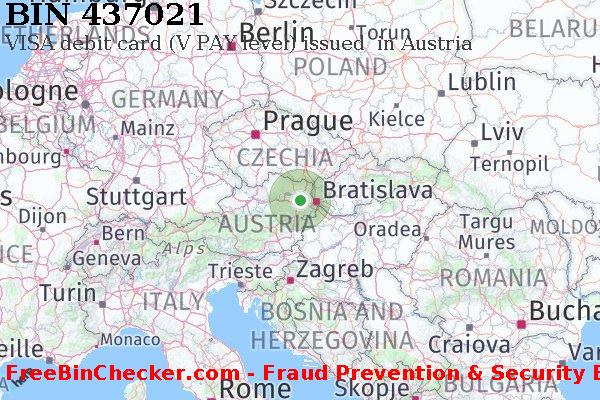 437021 VISA debit Austria AT BIN 목록