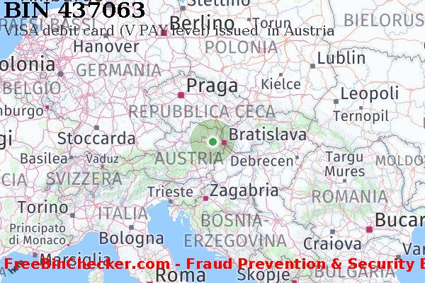 437063 VISA debit Austria AT Lista BIN