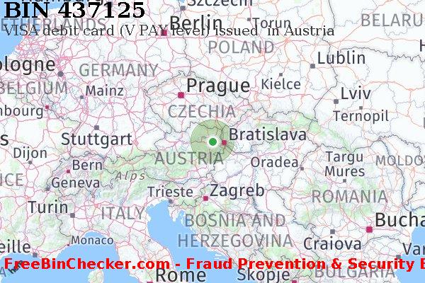 437125 VISA debit Austria AT BIN List