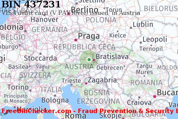 437231 VISA debit Austria AT Lista BIN