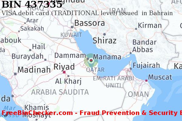 437335 VISA debit Bahrain BH Lista BIN