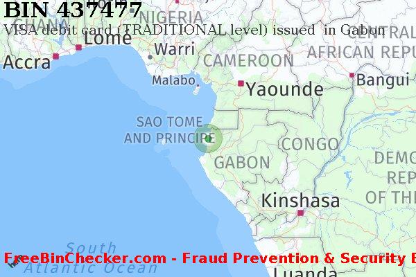 437477 VISA debit Gabon GA BIN List