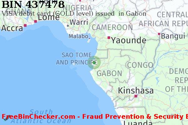 437478 VISA debit Gabon GA BIN List