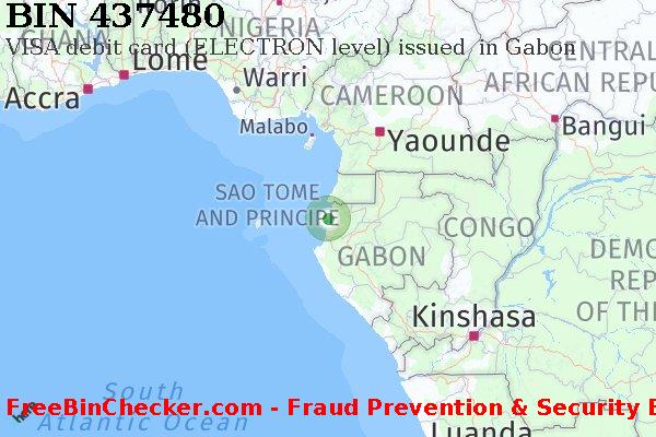 437480 VISA debit Gabon GA Lista de BIN