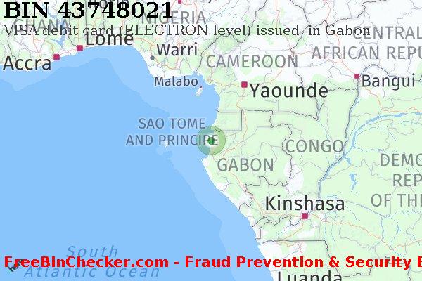 43748021 VISA debit Gabon GA BIN 목록
