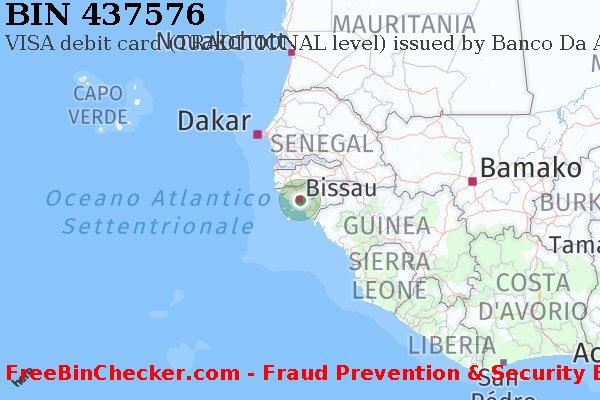 437576 VISA debit Guinea-Bissau GW Lista BIN