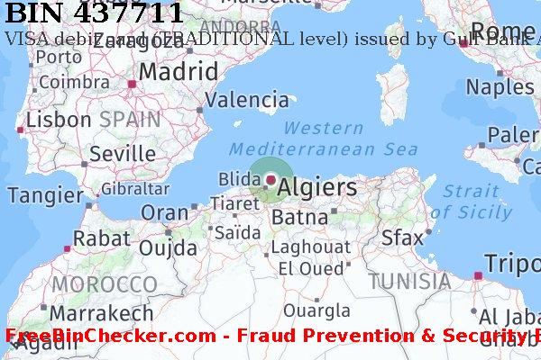 437711 VISA debit Algeria DZ BIN List