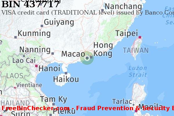 437717 VISA credit Macau MO BIN Lijst