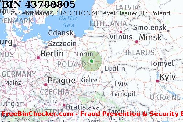 43788805 VISA debit Poland PL BIN Danh sách