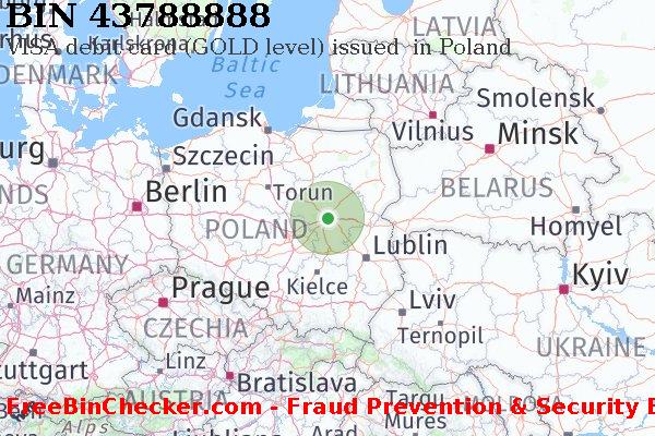 43788888 VISA debit Poland PL BIN Danh sách