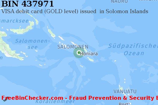 437971 VISA debit Solomon Islands SB BIN-Liste