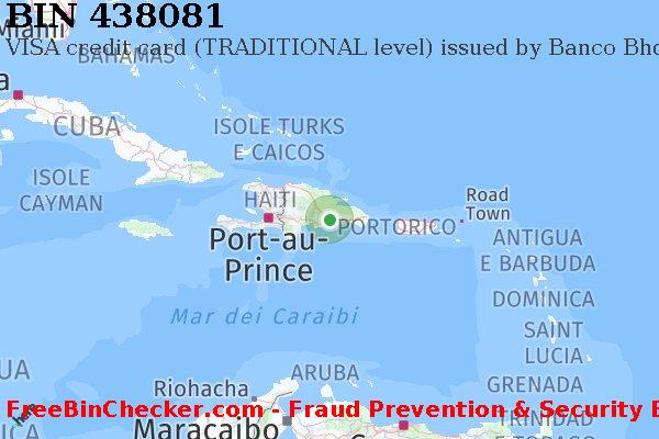 438081 VISA credit Dominican Republic DO Lista BIN