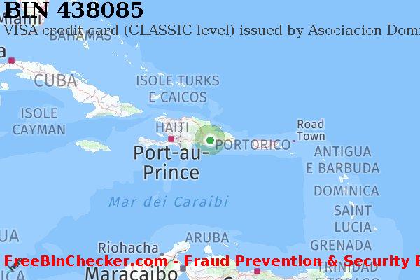 438085 VISA credit Dominican Republic DO Lista BIN