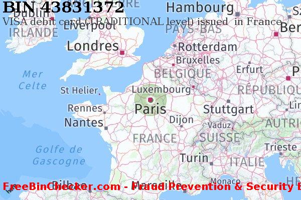 43831372 VISA debit France FR BIN Liste 