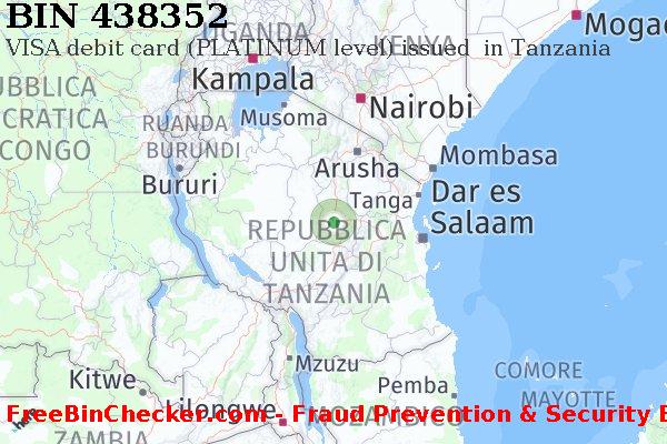 438352 VISA debit Tanzania TZ Lista BIN