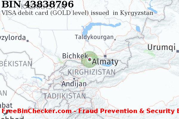 43838796 VISA debit Kyrgyzstan KG BIN Liste 