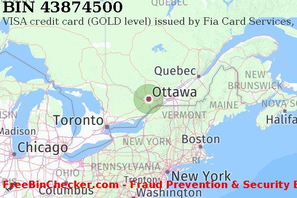 43874500 VISA credit Canada CA BIN List