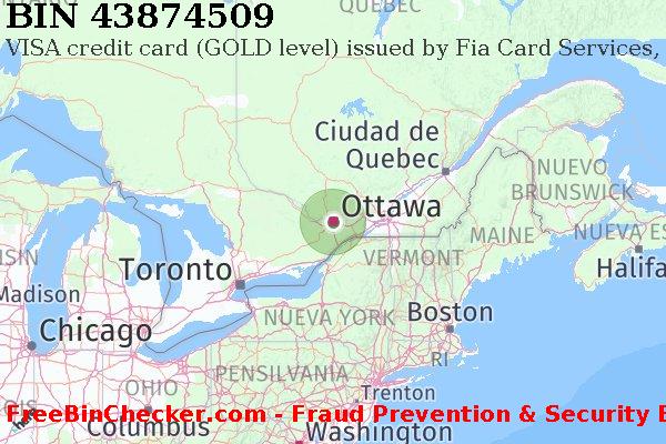 43874509 VISA credit Canada CA Lista de BIN