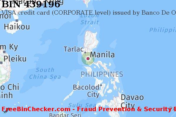439196 VISA credit Philippines PH बिन सूची