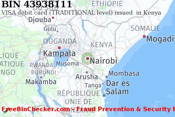 43938111 VISA debit Kenya KE BIN Liste 