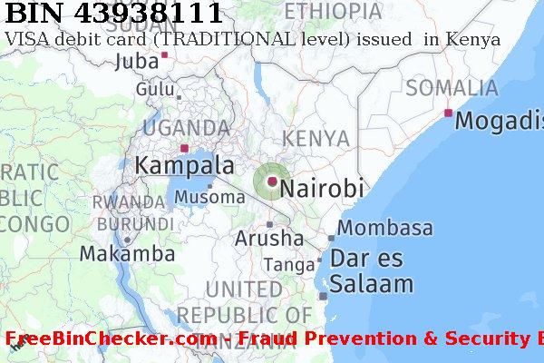 43938111 VISA debit Kenya KE BIN Lijst