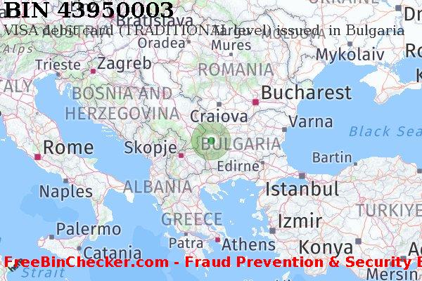 43950003 VISA debit Bulgaria BG BIN Danh sách
