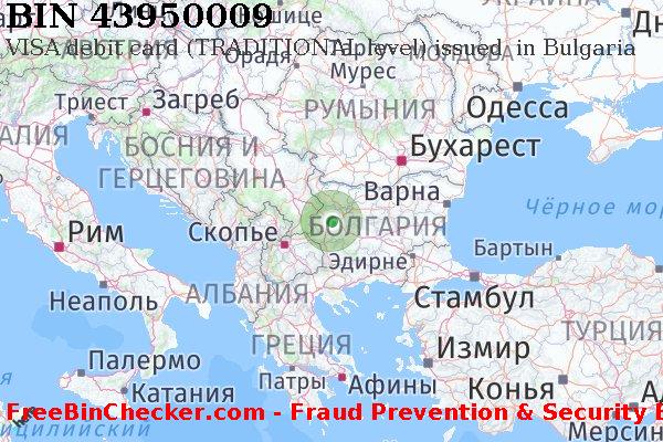 43950009 VISA debit Bulgaria BG Список БИН