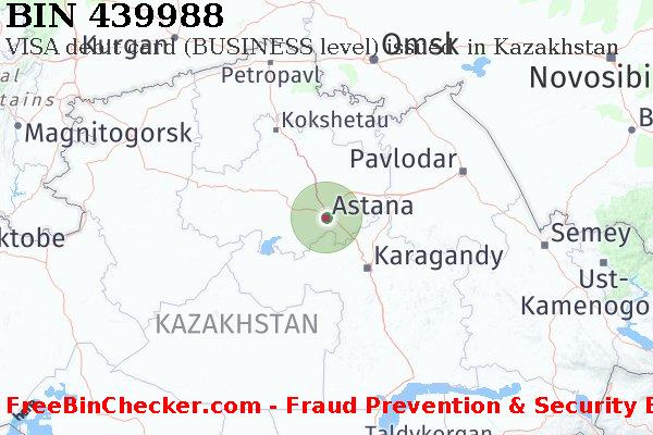 439988 VISA debit Kazakhstan KZ BIN List