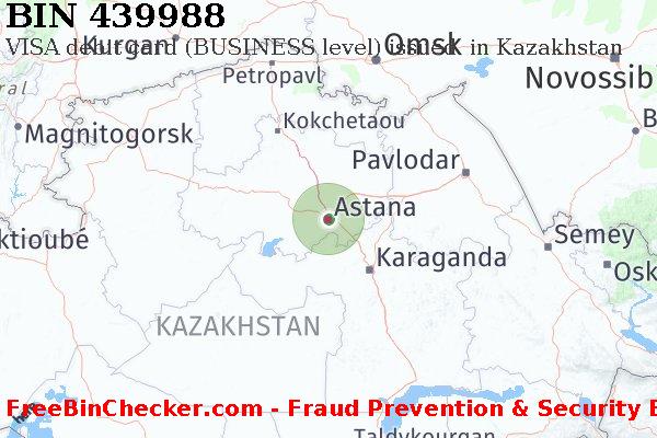 439988 VISA debit Kazakhstan KZ BIN Liste 