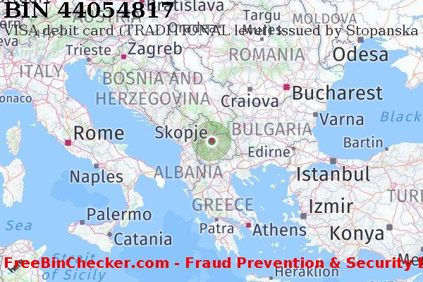 44054817 VISA debit Macedonia MK BIN Lijst